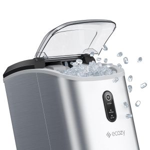 ecozy IM-NS280C Nugget Ice Maker Countertop - Crush Pellet Ice Cubes