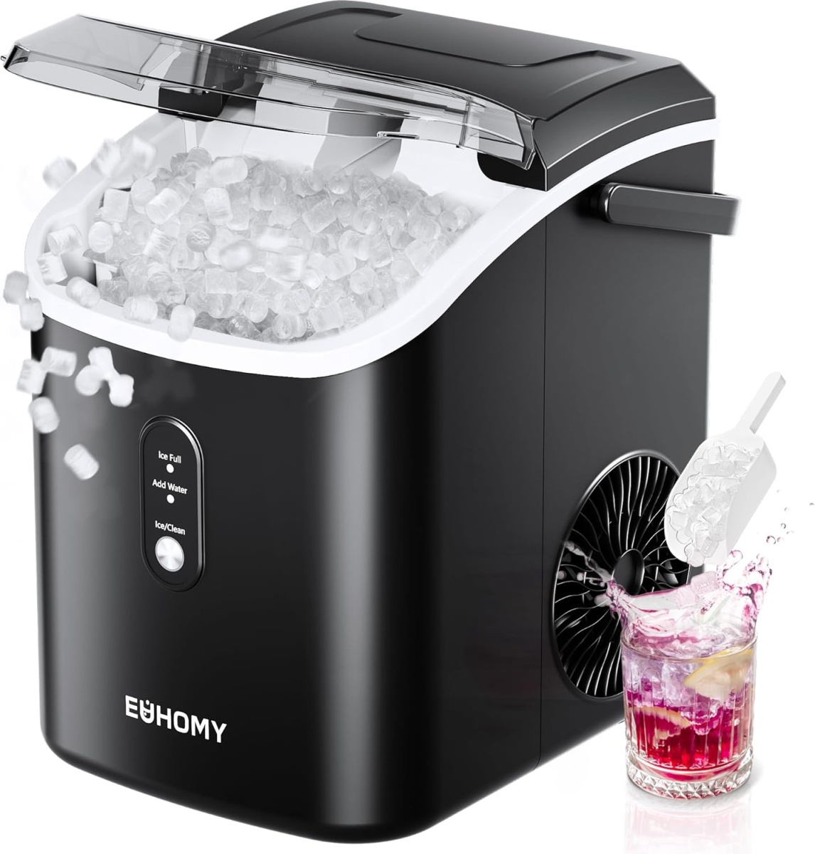 EUHOMY IM-12S-HM Portable Ice Maker with Handle